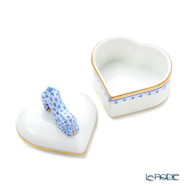 ヘレンド BVHB1 06112-0-91 ハートボックス（ドッグ） ブルー