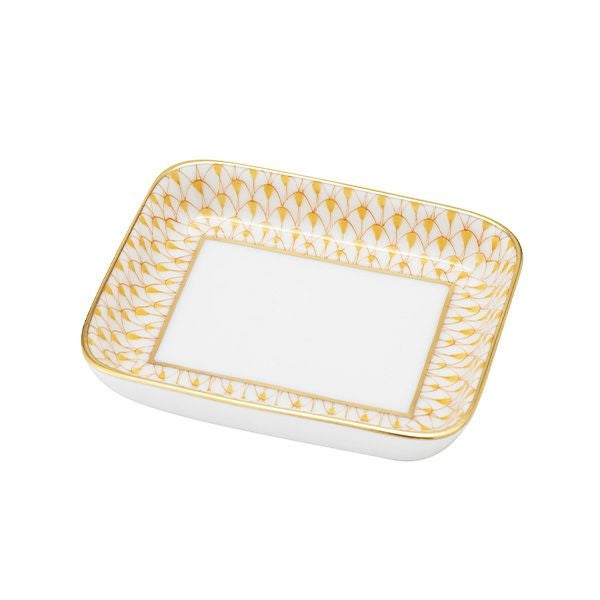 ヘレンド (HEREND) エカイユ イエロー VHJ オブロングトレイ 8.5×7cm 小皿／豆皿 07733-0-00