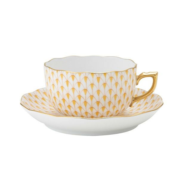 ヘレンド (HEREND) エカイユ イエロー VHJ ティーカップ＆ソーサー 200ml 20724-0-00