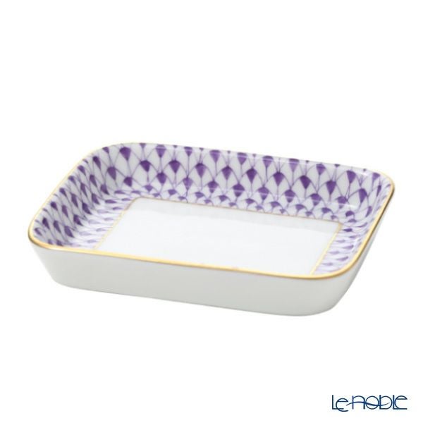 ヘレンド エカイユライラック VHL オブロングトレイ 8.5×7cm 小皿／豆皿 07733-0-00