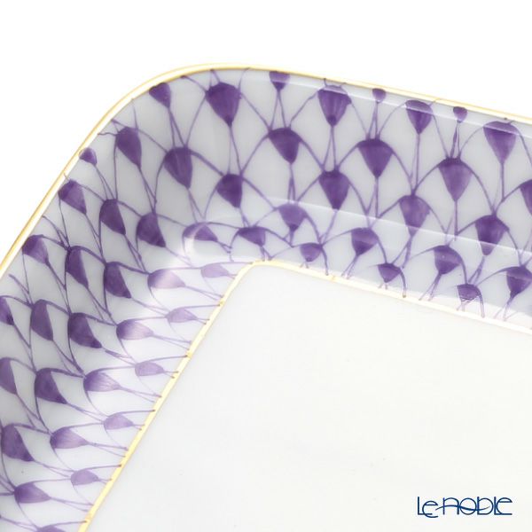 ヘレンド エカイユライラック VHL オブロングトレイ 8.5×7cm 小皿／豆皿 07733-0-00
