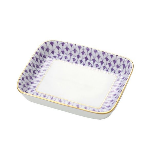 ヘレンド エカイユライラック VHL オブロングトレイ 8.5×7cm 小皿／豆皿 07733-0-00