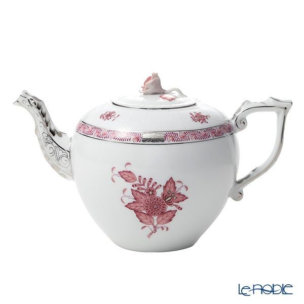 ヘレンド アポニーモーヴプラチナ AP2-PT 00606-0-09 ティーポット ローズ 800ml