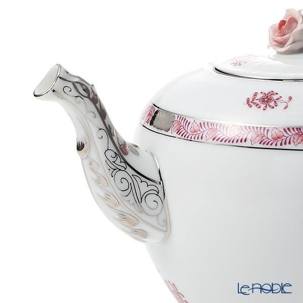 ヘレンド アポニーモーヴプラチナ AP2-PT 00606-0-09 ティーポット ローズ 800ml