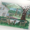 京七宝額（アートSHIPPO） 昼下り 額木目・白系 31.5×31.5cm
