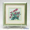 京七宝額（アートSHIPPO） 野バラ 額パールグリーン 29×29cm