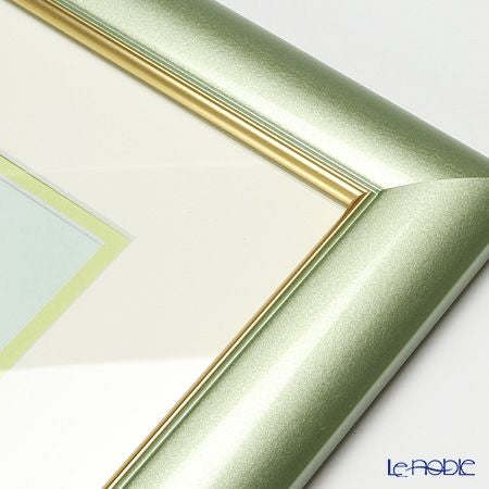 京七宝額（アートSHIPPO） 野バラ 額パールグリーン 29×29cm