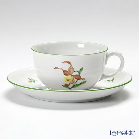 アウガルテン（AUGARTEN） ウィンナーフラワー（5089F） 洋ラン ティーカップ＆ソーサー（S） 200ml（001）
