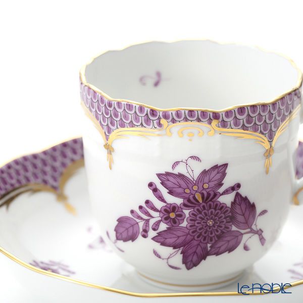 ヘレンド アポニーライラック ライラックスケール 00707-0-00 モカカップ＆ソーサー 150ml