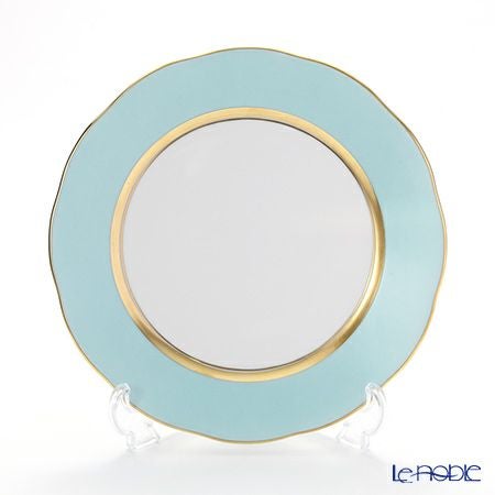 ヘレンド シルクリボン CTQ1 プレート 21cm 20521-0-00 （ライトブルー）
