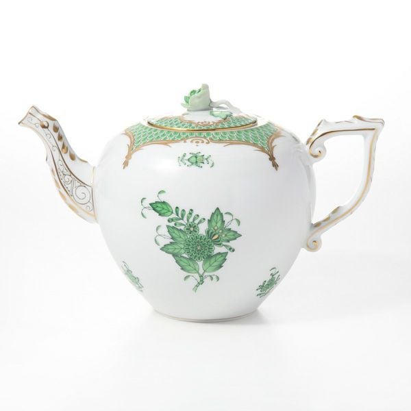 ヘレンド アポニーグリーン グリーンスケール 00606-0-09 ティーポット ローズ 800ml