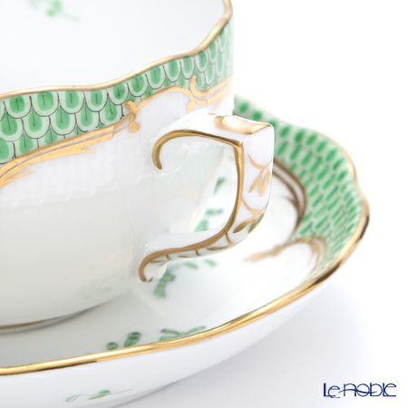 ヘレンド (HEREND) アポニーグリーン グリーンスケール 00724-0-00 ティーカップ＆ソーサー 200ml