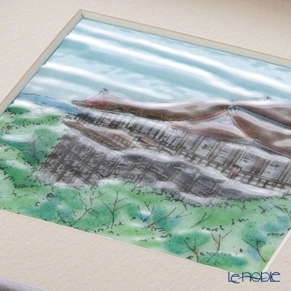 京七宝額（アートSHIPPO） 京都 清水寺 額17×17cm オーク※額縁のデザインや色が入荷時期により多少異なる場合があります。※