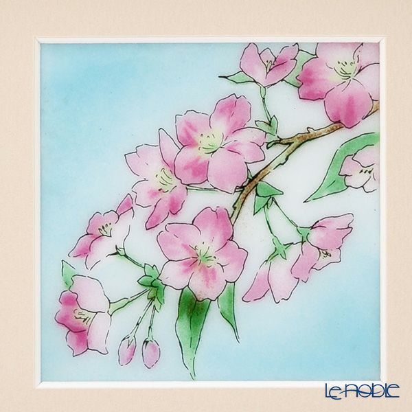 京七宝額（アートSHIPPO） 桜 額17×17cm オーク※額縁のデザインや色が入荷時期により多少異なる場合があります。※