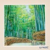 京七宝額（アートSHIPPO） 京都 竹林 額17×17cm オーク※額縁のデザインや色が入荷時期により多少異なる場合があります。※