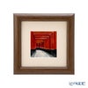 京七宝額（アートSHIPPO） 京都 千本鳥居 額17×17cm オーク※額縁のデザインや色が入荷時期により多少異なる場合があります。※