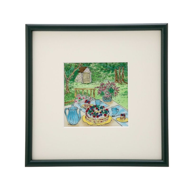 京七宝額（アートSHIPPO） ガーデンパーティー 額25.5×25.5cm ダークグリーン※額縁のデザインや色が入荷時期により多少異なる場合があります。※