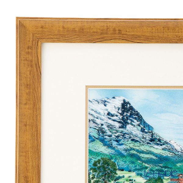 京七宝額（アートSHIPPO） グリンデルヴァルト 額40×33cm チーク※額縁のデザインや色が入荷時期により多少異なる場合があります。※