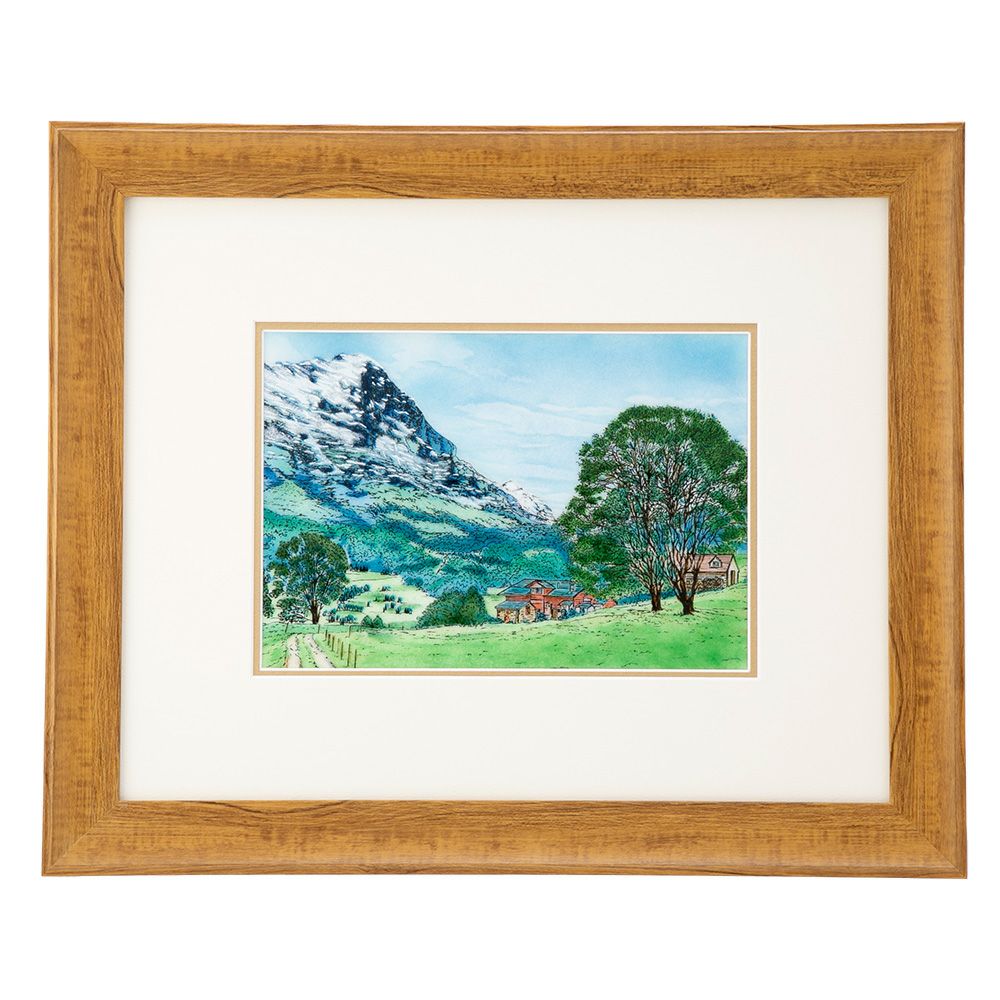 京七宝額（アートSHIPPO） グリンデルヴァルト 額40×33cm チーク※額縁のデザインや色が入荷時期により多少異なる場合があります。※