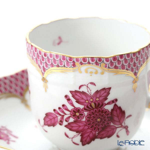 ヘレンド アポニーピンク ピンクスケール 00707-0-00 モカカップ＆ソーサー 150ml