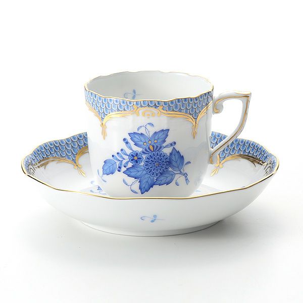 ヘレンド アポニーブルー ブルースケール 00707-0-00 モカカップ＆ソーサー 150ml