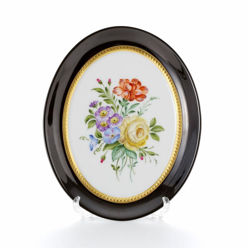 アウガルテン（AUGARTEN） アウガルテンブーケ（6682F） 黄色いバラ スモールディッシュ（飾り皿） 12cm（841）