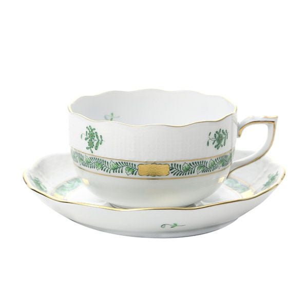 ヘレンド (HEREND) アポニーグリーンシンプル ASV-CH 00724-0-00 ティーカップ＆ソーサー 200ml