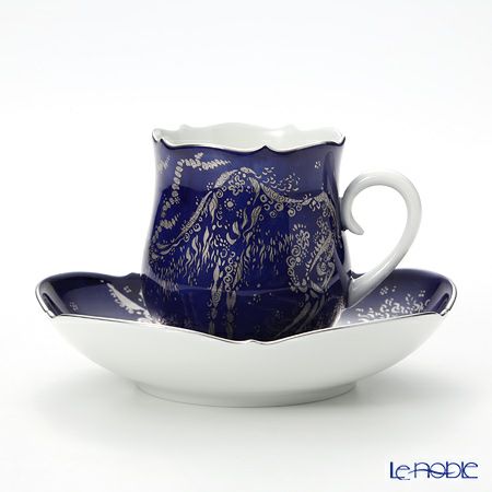 マイセン（Meissen） コバルトプラチナ 681790／23582 コーヒーカップ＆ソーサー 150ml Motif1