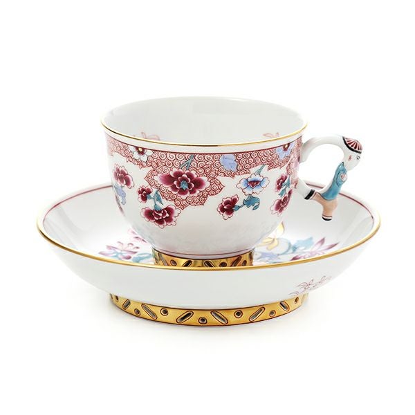 ヘレンド シノワズリ（中国趣味）ラノルダー RAN 03364-0-21 マンダリン ラージカップ＆ソーサー （ペインターサイン入り）