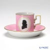 アウガルテン（AUGARTEN） モーツァルト ピンク（6860C） モカカップ＆ソーサー ハプスブルク（059）
