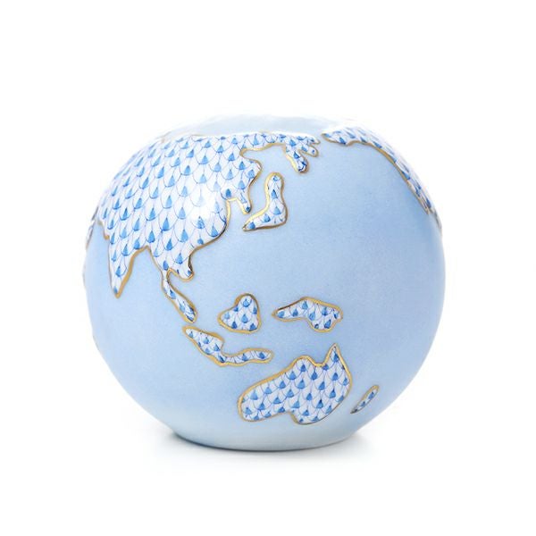 ヘレンド VHB 15725-0-00 地球儀 8.5cm ブルー