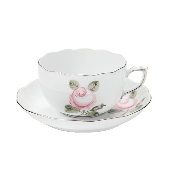 ヘレンド ウィーンのバラ プラチナシンプル VGRS-PT 00724-0-00 ティーカップ＆ソーサー 200ml
