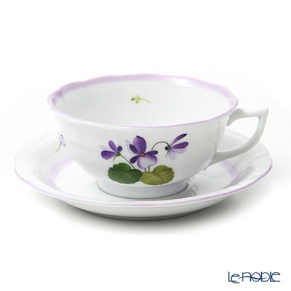 ヘレンド (HEREND) バイオレット（ライラック） VIOLETL ティーカップ＆ソーサー ロウ 00734-0-00