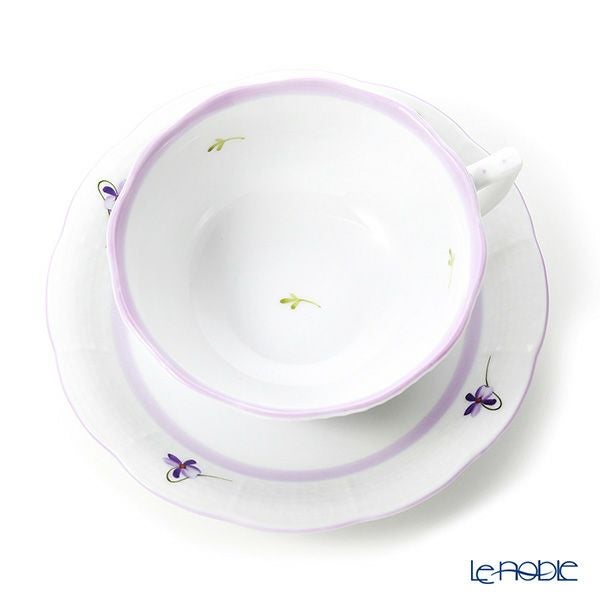 ヘレンド (HEREND) バイオレット（ライラック） VIOLETL ティーカップ＆ソーサー ロウ 00734-0-00