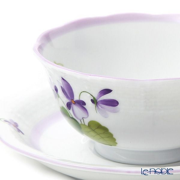 ヘレンド (HEREND) バイオレット（ライラック） VIOLETL ティーカップ＆ソーサー ロウ 00734-0-00