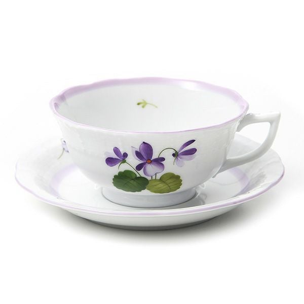 ヘレンド (HEREND) バイオレット（ライラック） VIOLETL ティーカップ＆ソーサー ロウ 00734-0-00