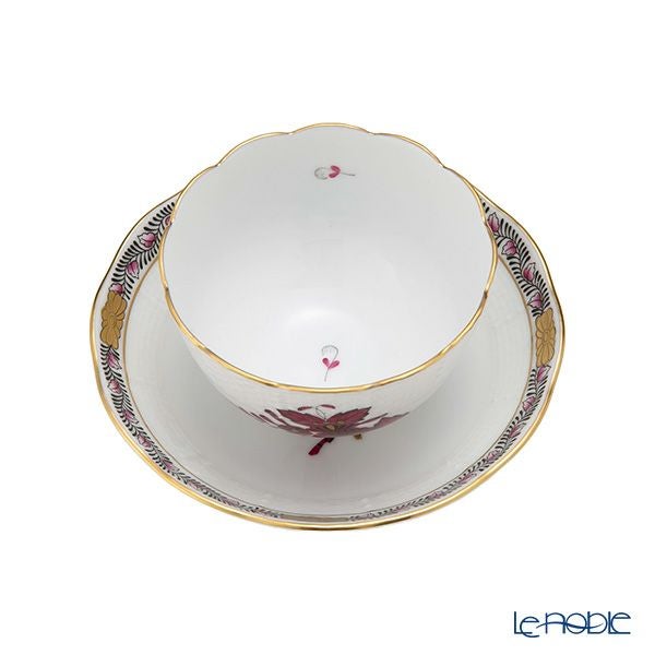 ヘレンド (HEREND) アポニーダークピンク AP3 ジャパニーズカップ＆ソーサー 130ml 00710-0-91／711