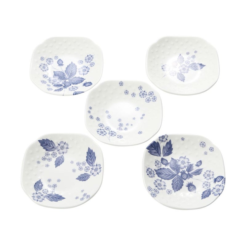 ウェッジウッド（Wedgwood） ストロベリーブルームインディゴ ソイディッシュ 5枚セット