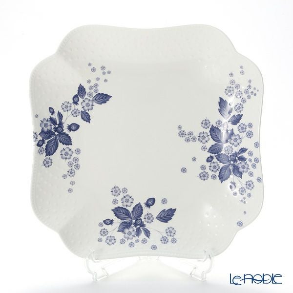 ウェッジウッド（Wedgwood） ストロベリーブルームインディゴ スクエアプレート 27cm