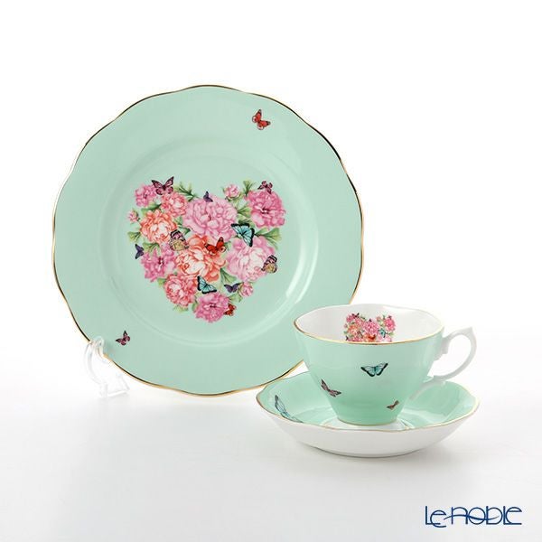 ロイヤル・アルバート ミランダ・カー ブレシング ティーカップ＆ソーサー ＆ プレート 20cm（グリーン）