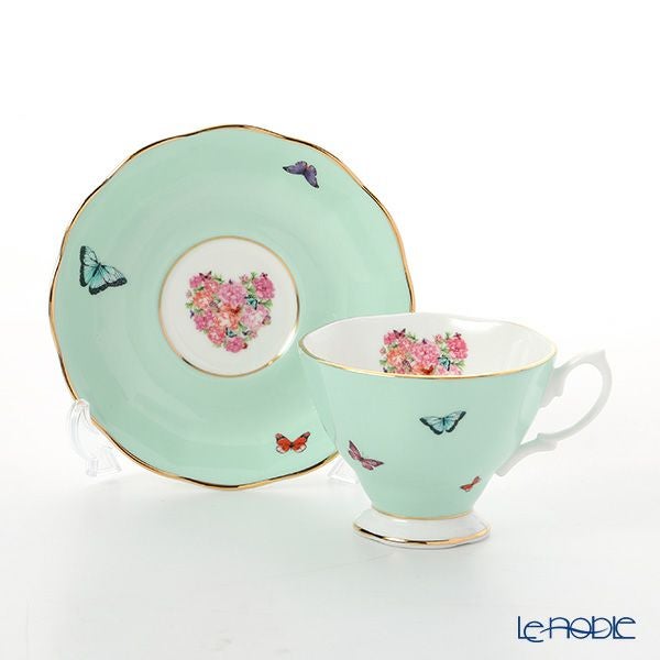 ロイヤル・アルバート ミランダ・カー ブレシング ティーカップ＆ソーサー ＆ プレート 20cm（グリーン）