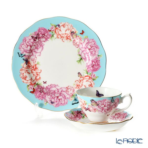 ロイヤル・アルバート ミランダ・カー デヴォーション ティーカップ＆ソーサー ＆ プレート 20cm（ターコイズ）