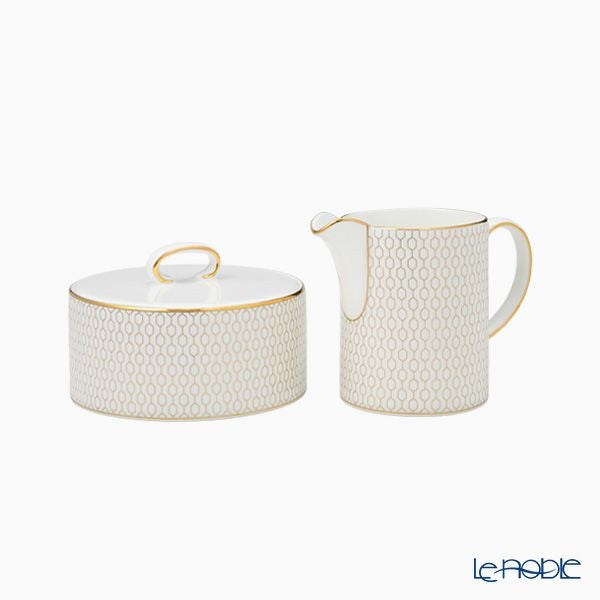 ウェッジウッド（Wedgwood） ジオ ゴールド シュガーボックス ＆ クリーマー