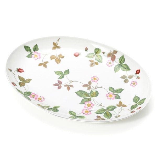 ウェッジウッド（Wedgwood） ワイルドストロベリー カジュアル オーバルディッシュ 30cm