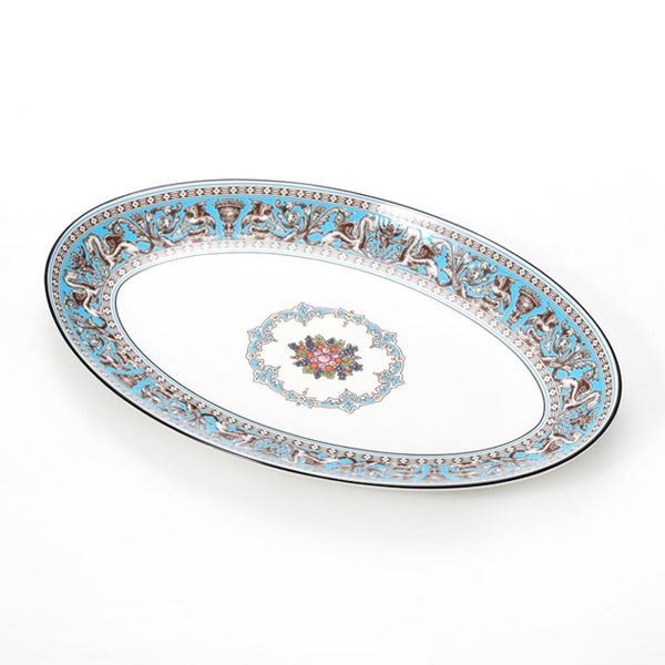 ウェッジウッド（Wedgwood） フロレンティーン ターコイズ オーバルディッシュ 26cm