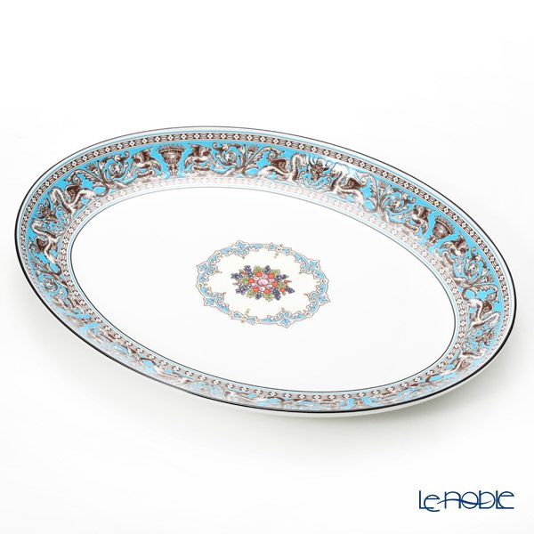 ウェッジウッド（Wedgwood） フロレンティーン ターコイズ オーバルディッシュ 30cm