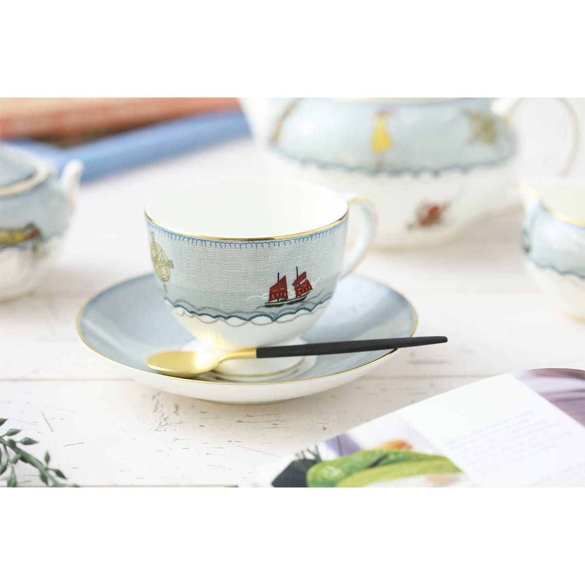 ウェッジウッド（Wedgwood） セイラーズ フェアウェル by Kit Kemp ティーカップ＆ソーサー リー 200ml