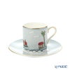 ウェッジウッド（Wedgwood） セイラーズ フェアウェル by Kit Kemp コーヒーカップ＆ソーサー ボンド 100ml デミタス／エスプレッソ用