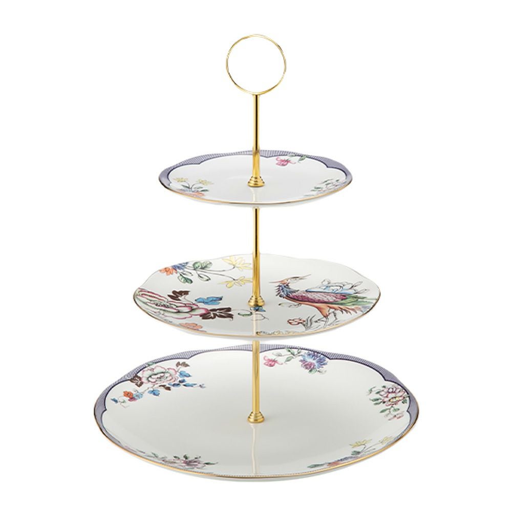 ウェッジウッド（Wedgwood） バタフライブルーム 2段ケーキスタンド