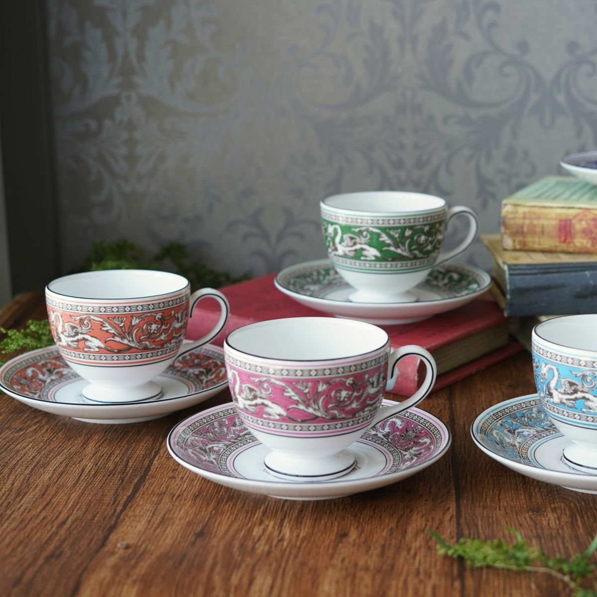 ウェッジウッド（Wedgwood） フロレンティーン サーモン ティーカップ＆ソーサー（リー）200ml